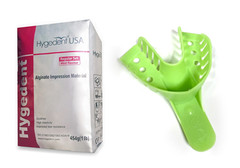 Grills Dentures Mold Mouth Impression Kit – 1lb Alginate + 12 Medium Lower Trays