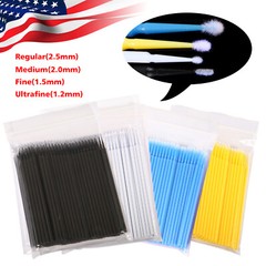 100Pcs Dental Microbrush Disposable Applicators Tips Micro Brush Cleaning 4Size