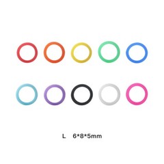 100 Pcs/Box Dental Instrument Hygienist Silicone Color Code Rings Bands Circle
