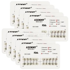 10X AZDENT Plus Dental Orthodontic Brackets Braces Roth.022 Hook 3 4 5 Mesh Base