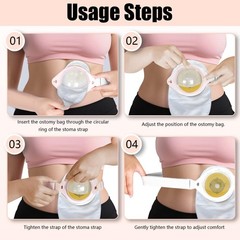 3 Pack Ostomy Belts for Women Men, Adjustable Ostomy Belt Attaches Securely t…