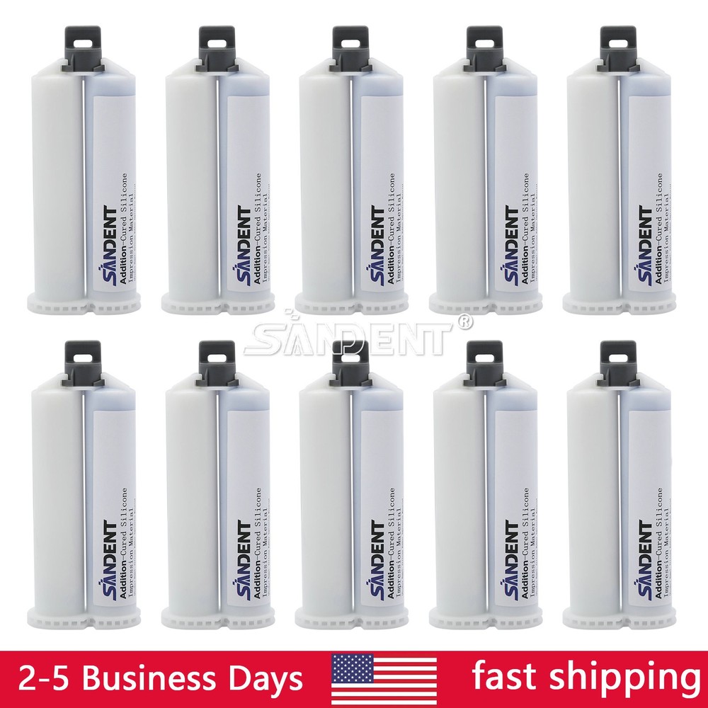 10* Dental MEDIUM BODY FAST SET VPS PVS Impression Material 50ML Cartridges