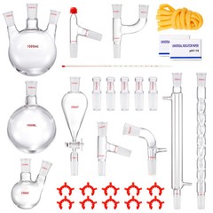 VEVOR Lab Glassware Distillation Kit 1000ml 3.3 Boro 29 pcs Glassware Equipment