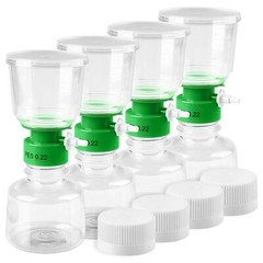 Disposable PES Filter Vacuum Units 0.22μm 500ml Bottle Top&Receiver Flask 4Pcs