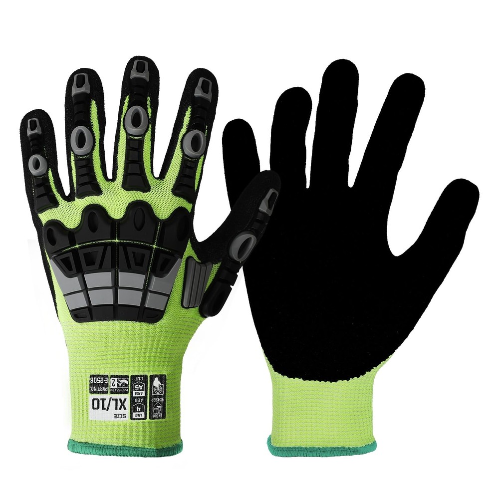 Work Gloves Men Women, A5 Cut Resistant Gloves, Impact Gloves, Heavy Duty Wor…