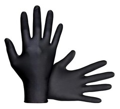 SAS Safety 66520 Raven Powder-Free Disposable Black Nitrile 6 Mil Gloves,