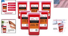 Secure 6 Count Sharps Container with Split Lid
