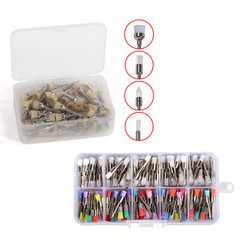 100pc Dental Flat Polishing Brushes Alumina Bowl Latch Type Rubber Prophy Polish