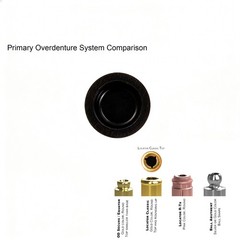 US Dental Locator Black Processing Replacement Male Inserts Caps Overdenture Set