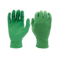 Sustainable 7705PFT Disposable Nitrile Gloves Fluorescent Green 100 Count