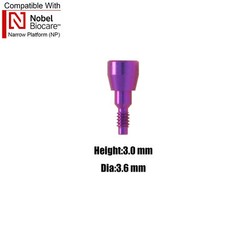 Dental Healing Abutment Cover Screw for ITI, Hiossen, Nobel, NC/RC, Regular/Mini