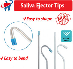 300 (3 Bags) White Dental Saliva Ejectors Ejector Suction Tips, Top Deal!