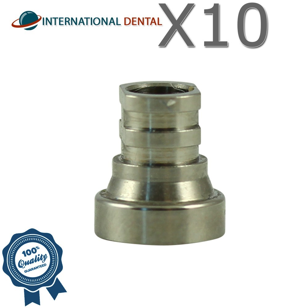 10 Dental Multi Unit System Compatible Short Titanium Sleeve RP Prosthetic