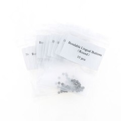 100Pcs Metal Lingual Buttons Bondable for Dental Orthodontic Round Mesh Base