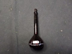 PYREX Red Low Actinic Glass Class A 50mL ±0.05 Volumetric Flask #9 Stpr 55640-50