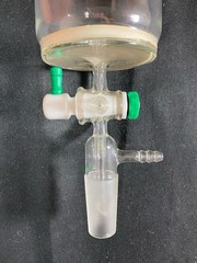 CHEMGLASS Glass 500mL Solid Phase Peptide Synthesis Vessel GL-32 Cap CG-1866-06