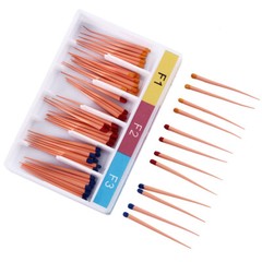Puntas de puntos de gutapercha para endodoncia dental 02/ 06 Taper F1 F2 F3