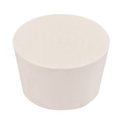 White Tapered Shaped Solid Rubber Stopper for Lab Tube Stopper Size 11,5Pcs
