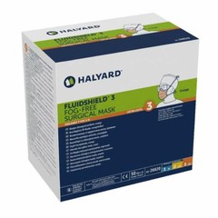 *300-Pieces* Halyard FluidShield ASTM Level 3 Fog-Free Surgical Face Mask 28820