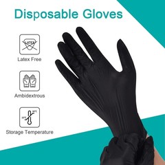 100 Count Vinyl Exam Gloves – Disposable, 4 Mil, Latex-Free for Food and Medical