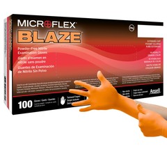 MICROFLEX Blaze Nitrile Exam Glove Standard Cuff Length 2X-LARGE 100 per Box