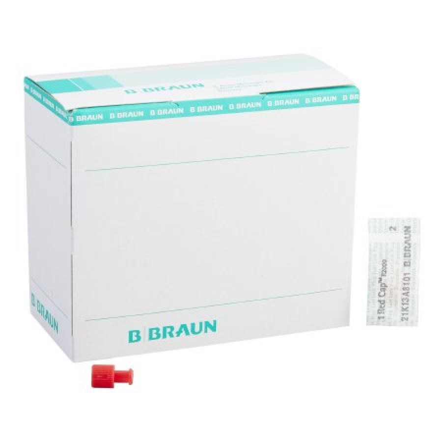 B. Braun Red Cap Dual Function Luer Replacement Red Male & Female End 1000 Count