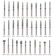 AZDENT Dental Diamond Burs Polishing FG 1.6mm for High Speed Handpiece 5Pcs/Box