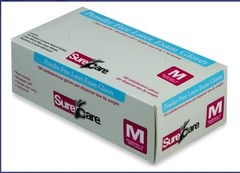 X-SMALL SureCare® Powder Free Latex Examination Medical Grade 6+ MIL 10/100 case