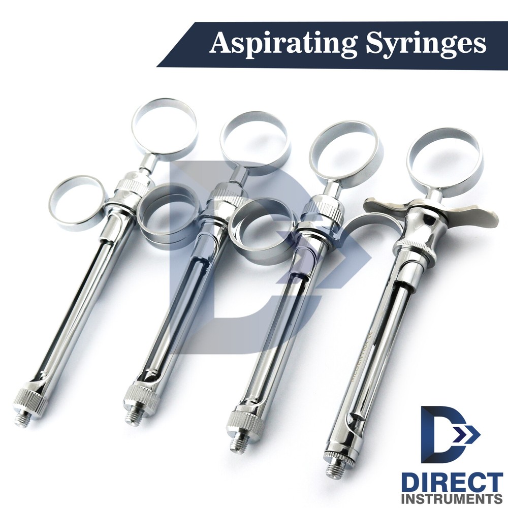 Dental Aspirating Syringes Local Anesthetic Finger Rest Surgical AMR EUR Threads