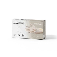 FifthPulse Medical Exam Latex Powder Free Disposable Gloves 50 Pcs XL – Natural