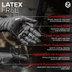 First Glove 3.5 Mil Black Nitrile – – Cleaning For