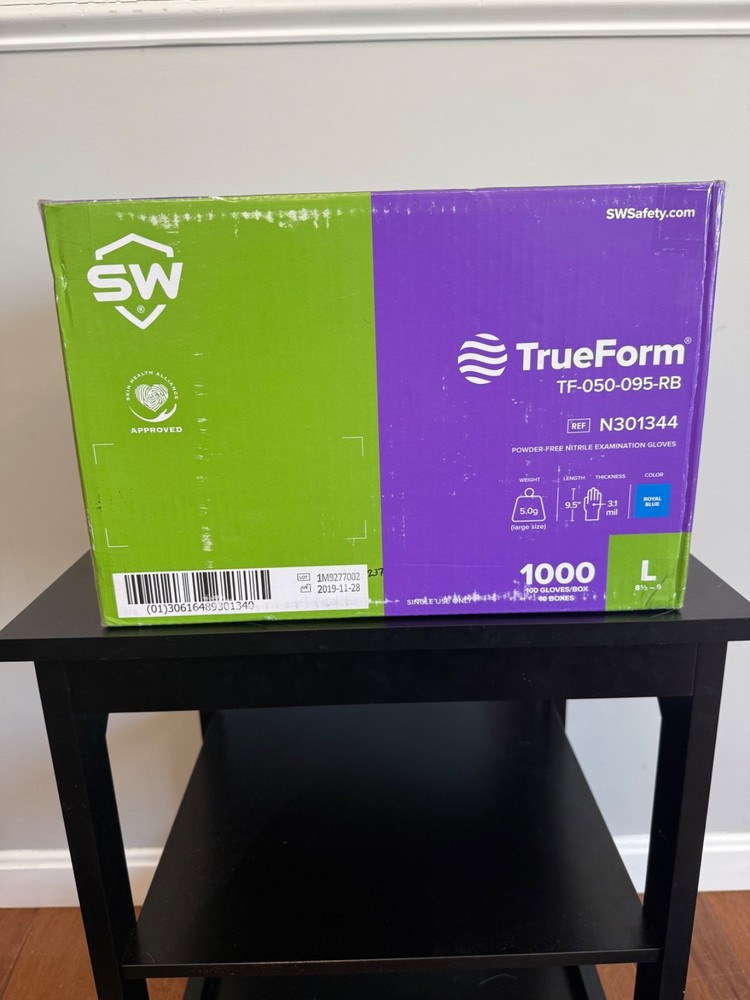 Trueform Nitrile Gloves Size L 1000 Count 10 Boxes Of 100 Per Box New Unopened