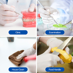 Dental 5.5 Mil Premium Latex Examination Gloves Disposable Gloves XS-XL