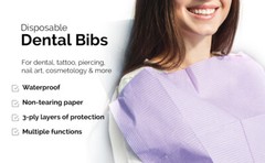 2000PCS Disposable Dental Bibs 3-Ply Tattoo Towel 13″x18″ Waterproof Medical