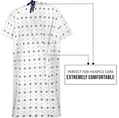 6 Pack Unisex Hospital Gowns, Patient Gowns for Women and Men with Back Tie, Com