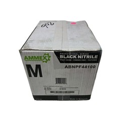 AMMEX Black Nitrile Exam Gloves, Case of 1000,3 Mil,Medium,Latex Free,ABNPF44100