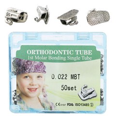 Dental Orthodontic Split Buccal Tube 1st/2nd MBT 022 Bondable Single Non-con