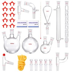 VEVOR Lab Glassware Distillation Kit 1000ml 3.3 Boro 29 pcs Glassware Equipment