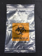 (147) Plastic Biohazard Specimen Bags 4″x5.5” & 6”x9” Resealable Zip Style