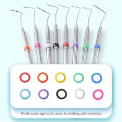 100 Pcs/Box Dental Instrument Hygienist Silicone Color Code Rings Bands Circle