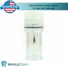 X1 Dental Root Shaped Flexible Neck One Piece 15° Titanium Sterile RBM
