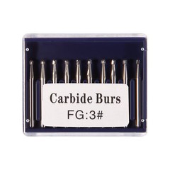 10pc/pack Dental Round Carbide Steel Tungsten Burs FG-3 for High Speed Handpiece