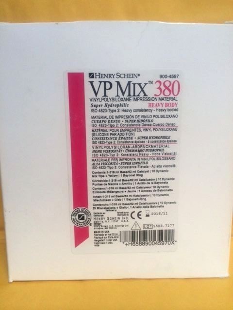 Henry Schein VPS 380 HEAVY BODY IMPRESSION MATERIAL PENTA CARTRIDGES Fresh