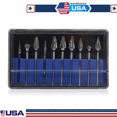 10 Pcs HP Tungsten Steel Carbide Cutter Dental Denture Burs Lab Drill Polisher P