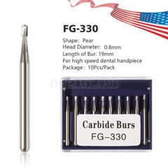 FG # 330 Dental Carbide 19mm Burs (10pcs Pack)