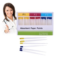 500PCS Dental Absorbent Paper Point puntas de papel absorbente endodoncia F1F2F3