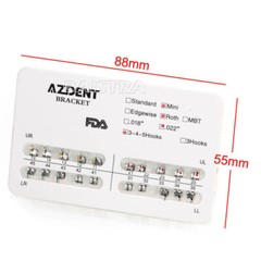 10 Packs AZDENT Dental Orthodontic Brackets Braces Mini Roth 0.022″ Hooks 3-4-5