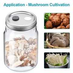 12x Wide Mouth Mushroom Liquid Culture Lid,Split-Type Mason Jar Lid with 0.22Um