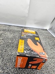 (QTY 100) AMMEX GWON46100 Gloveworks Orange Nitrile Disposable Gloves Size Large