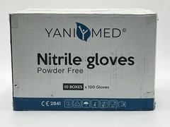 YaniBlue (1000 Ct.) Small Blue Nitrile Disposable Gloves Powder Free Non-Sterile